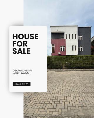 Fully Furnished 4-bedroom Townhouse with Bq, Vintage Park Estate, Osapa, Lekki, Lagos, House for Sale