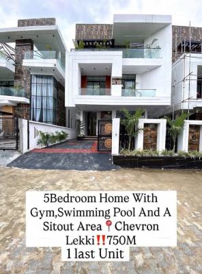 Contemporary 5 Bedroom Detached Duplex with Pool,gym,cinema and Bq, Chevron, Lekki, Lagos, Detached Duplex for Sale