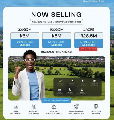 100% Dry Land with Instant Allocation, Chase Garden Located 10min Drive Epe Omu City Epe Ijebu-ode Expressway, Ijebu Ode, Ogun, Mixed-use Land for Sale