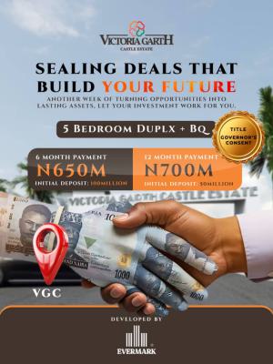Own a Luxury 5-bedroom Duplex in Vgc --- Flexible Payment Available, Victoria Garth Castle Eatate, Ikota, Lekki, Lagos, House for Sale