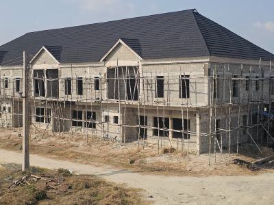 Carcass Spacious 3 Bedrooms Terrace House with Bq, Along Lekki-epe Expressway, Bogije, Ibeju Lekki, Lagos, Terraced Duplex for Sale