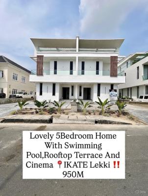 Contemporary 5 Bedroom Detached Duplex with Pool,cinema and Bq, Ikate, Ikate, Lekki, Lagos, Detached Duplex for Sale