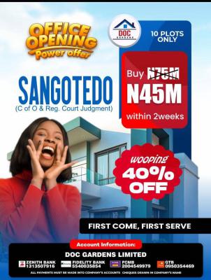 Dry Table Land Behind Novare Shoprite, Sangotedo, Monastery Road, Sangotedo, Lekki, Lagos, Residential Land for Sale