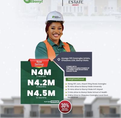 Affordable and Verified Dry Land, Ivy Estate Located Along 135 Junction Airport Ring Road Ezzangbo, Ebonyi, Ebonyi, Mixed-use Land for Sale