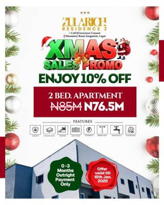 2 Bedroom Apartment with 10% Promo Discount, Monastery Road, Sangotedo, Sangotedo, Ajah, Lagos, Flat / Apartment for Sale