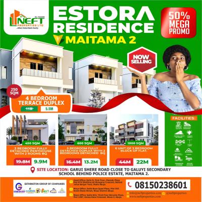 Affordable Plots of Residential Estate Land, Estora Residence, Maitama 2, Maitama District, Abuja, Residential Land for Sale