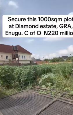 1000sqm Bareland, Diamond Estate Gra, Enugu, Enugu, Land for Sale