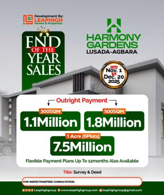 Prime & Affordable Plots of Land in Good Neighborhood, Off Lusada-agbara Road, Ado Odo - Ota, Ogun State, Agbara, Ado-odo/ota, Ogun, Mixed-use Land for Sale