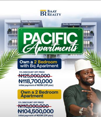 2 Bedrooms Flat with Bq, Lekki, Lagos, Flat / Apartment for Sale