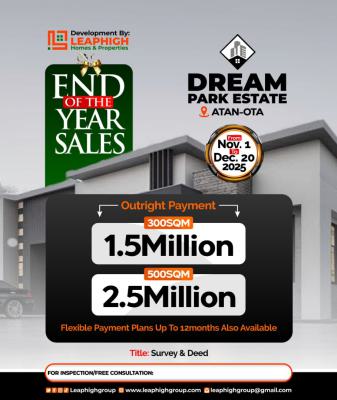 Discount & Affordable Plots of Land in Serene Neighbourhood, Kajola-iboro, Off Orita By Sokoto Road, Atan Ota, Atan Ota, Ado-odo/ota, Ogun, Residential Land for Sale