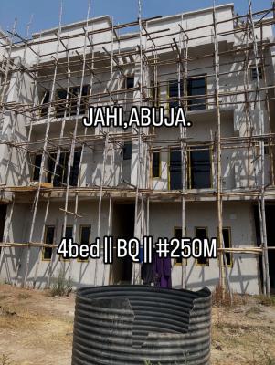 New 4 Bedroom Terrace Duplex 2 Living Rooms + Boys Quarters, Jahi, Abuja, Terraced Duplex for Sale