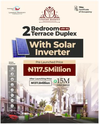 2 Bedroom Terrace Duplex with a Bq in a Serene Environment, Sangotedo, Lekki, Lagos, Terraced Duplex for Sale