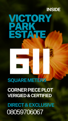 611 Sqm Corner Piece Plot, Victory Park Estate, Osapa, Lekki, Lagos, Residential Land for Sale