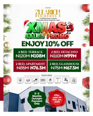4bedrooms Terrace Duplex Still Available on Promo Price Hurry Deposit, Zularich Residence on Ember Promo Now Ends 15th January., Sangotedo, Ajah, Lagos, Terraced Duplex for Sale