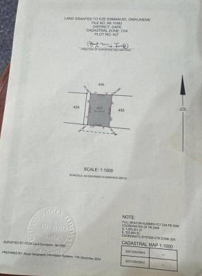 847sqm of a Residential Land in Dape, Dape, Abuja, Residential Land for Sale