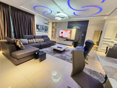 Spacious 3 Bedroom Penthouse Apartment with Snooker Board, Ikate Elegushi, Lekki, Lagos, Flat / Apartment Short Let