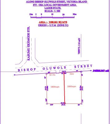 1,800 Sqm Land Along Bishop Oluwole Street, V.i Lagos Nigeria, Bishop Oluwole., Victoria Island (vi), Lagos, Mixed-use Land for Sale