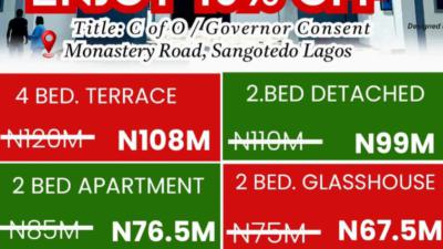 2&3 Apartment and Terrace Duplex, Monastery Road, Shoprite, Sangotedo, Ajah, Lagos, Block of Flats for Sale