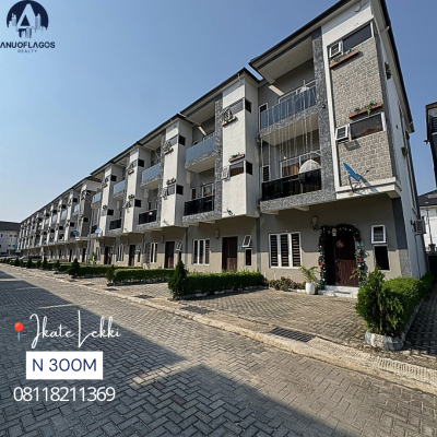 Classy 4 Bedroom Terrace  Duplex with a Bq, Ikate, Lekki, Lagos, Terraced Duplex for Sale