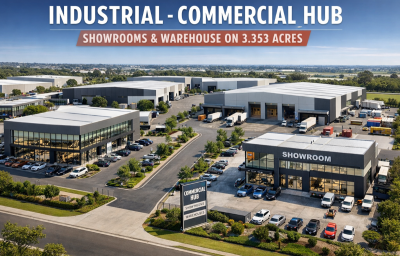 Prime 3.353 Acres Commercial Land with Showrooms + Warehouses & Office, Oshodi - Apapa Expressway, Isolo, Lagos, Commercial Land for Sale