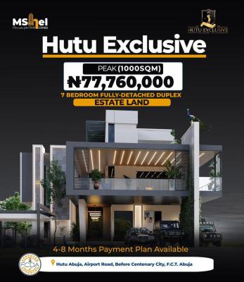 Residential Plot Exclusive  Measuring 1000sqm, Hutu ,centenary City Axis, Lugbe District, Abuja, Residential Land for Sale