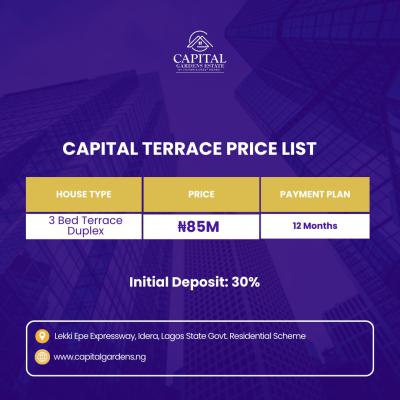Brand New 3-bedroom Terrace Duplex, Idera, Eleko, Ibeju Lekki, Lagos, Terraced Duplex for Sale