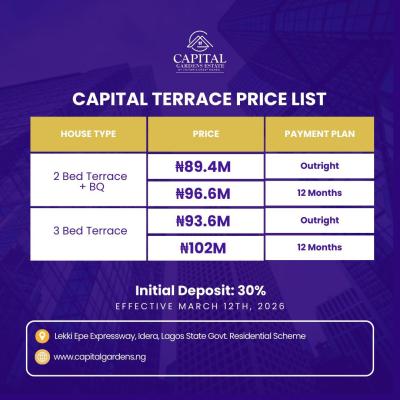 Brand New 3-bedroom Terrace Duplex, Idera, Eleko, Ibeju Lekki, Lagos, Terraced Duplex for Sale