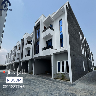 Stunning  Serviced 4 Bedroom Terrace Duplex with Bq, Ikate, Lekki, Lagos, Terraced Duplex for Sale
