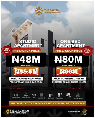 High-yield Investment in Yabas Thriving Real Estate Market with Cofo, The Capital Apartment, Akoka, Yaba, Lagos, Flat / Apartment for Sale