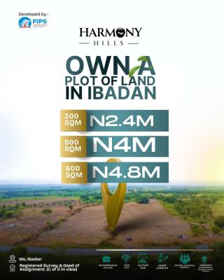 Affordable Land in a Good Location, Harmony Hills Estate ,ido, Ibadan, Oyo, Residential Land for Sale