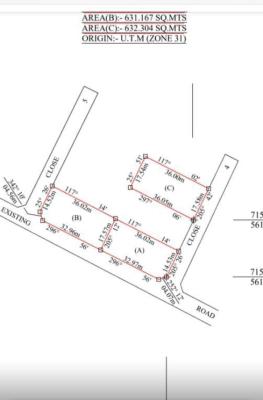 Two (2) Separate Cornerpiece Plots of Land Measuring 631sqm and 632sq, Lekki Palm City Estate,, Ajah, Lagos, Land for Sale