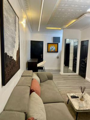 Grey Ensuit 1 Bedroom Furnished, in a Serene Environment Off Admiralty Way, Lekki Phase 1, Lekki, Lagos, Mini Flat (room and Parlour) Short Let