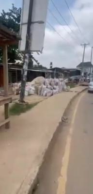 *a Land Measuring (120ft By 120ft) Two Plots Together  Along a Very B, Along Ile Iwe Via Command,abule Egba.,lagos State*, Abule Egba, Agege, Lagos, Commercial Land for Sale