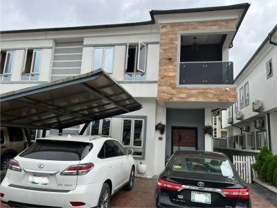Luxury Furnished 4 Bedrooms Duplex with Bq, Gym, Pool and Football Pitch, Pinnock, Osapa, Lekki, Lagos, Terraced Duplex for Rent
