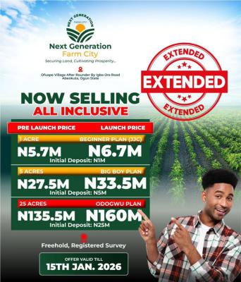 a Farm City with Exponential Returns, Ofuape Village , The Price Is All Inclusive for an Acre, Abeokuta North, Ogun, Mixed-use Land for Sale