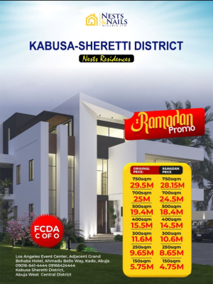 Nest Residences Land, Kabusa - Sheretti District, Kabusa - Sheretti District, Kabusa, Abuja, Residential Land for Sale