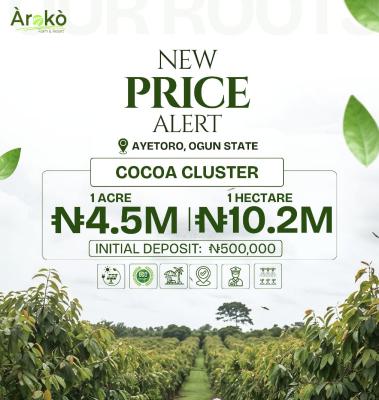 Cocoa Cluster, Aroko Farms Ayetoro, Ewekoro, Ogun, Commercial Land for Sale