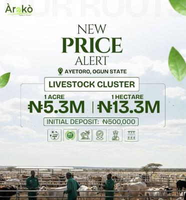 Livestock Cluster, Aroko Farm Ayetoro, Ewekoro, Ogun, Commercial Land for Sale