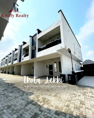 4 Bedroom Terraced Duplex, Ikota, Lekki, Lagos, Terraced Duplex for Sale