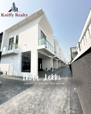 3 Bedroom Terraced Duplex, Ikota, Lekki, Lagos, Terraced Duplex for Sale