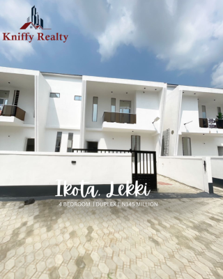 4 Bedroom Semi Detached Duplex with Bq, Ikota, Lekki, Lagos, Semi-detached Duplex for Sale