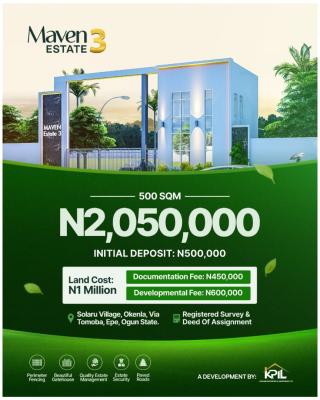 Affordable Land in a Peaceful and Fast-growing Area with Payment Plans, Maven Estate Phase 3, Epe, Lagos, Residential Land for Sale