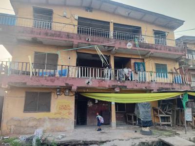 Vacant Possession on 2 Story Building, 1 Minutes Drive to Finbars Road Akoka 🏠  12 Minutes Drive to Island, Bariga, Shomolu, Lagos, Block of Flats for Sale