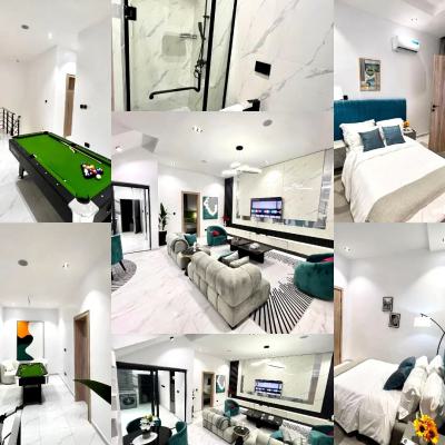 Luxury 4 Bedroom Duplex with Excellent Facilities, Lekki County, Ikota, Lekki, Lagos, Semi-detached Duplex Short Let