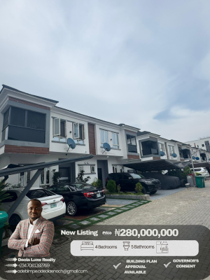 a Well Maintained 4 Bedroom Duplex in a Family Oriented Estate, Lekki Phase 1, Lekki, Lagos, Semi-detached Duplex for Sale