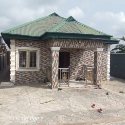 P.o.p 2 Bedroom Flat Bungalow on Half Plot of Land, Unity Avenue Igbo Olomu Community, Isawo, Ikorodu, Lagos, House for Sale