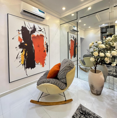 Furnished 1 Bedroom Apartment with Bathtub, Red Room & Cinema, Osapa, Lekki, Lagos, Mini Flat (room and Parlour) for Rent