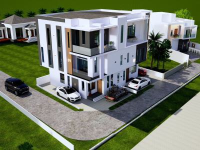 Ongoing Luxurious 4 Bedroom Semi Detached Duplex with Bq, Buena Vista Estate, Orchid Road Lekki, Lafiaji, Lekki, Lagos, Semi-detached Duplex for Sale