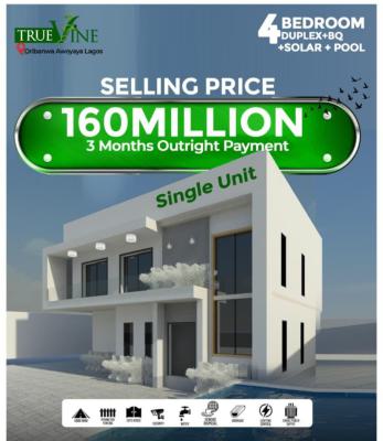 4 Bedroom Fully Detached Duplex with Bq and Pool, Truevine Estate, Oribanwa, Ibeju Lekki, Lagos, Detached Duplex for Sale