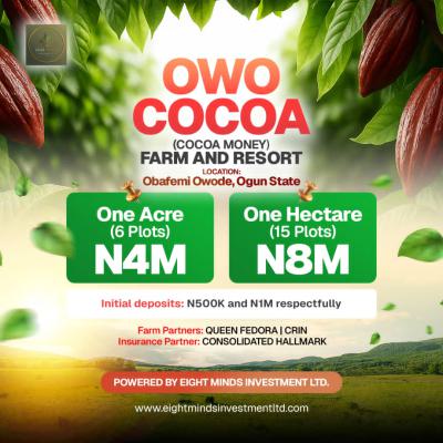 Cocoa Farm Invest and Earn, Alapako, Obafemi Owode, Ogun, Commercial Land for Sale